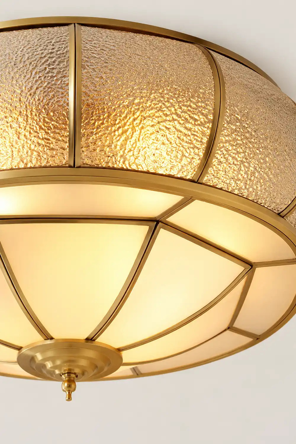 Colonial Glass Drum Ceiling Light - Lumpaz
