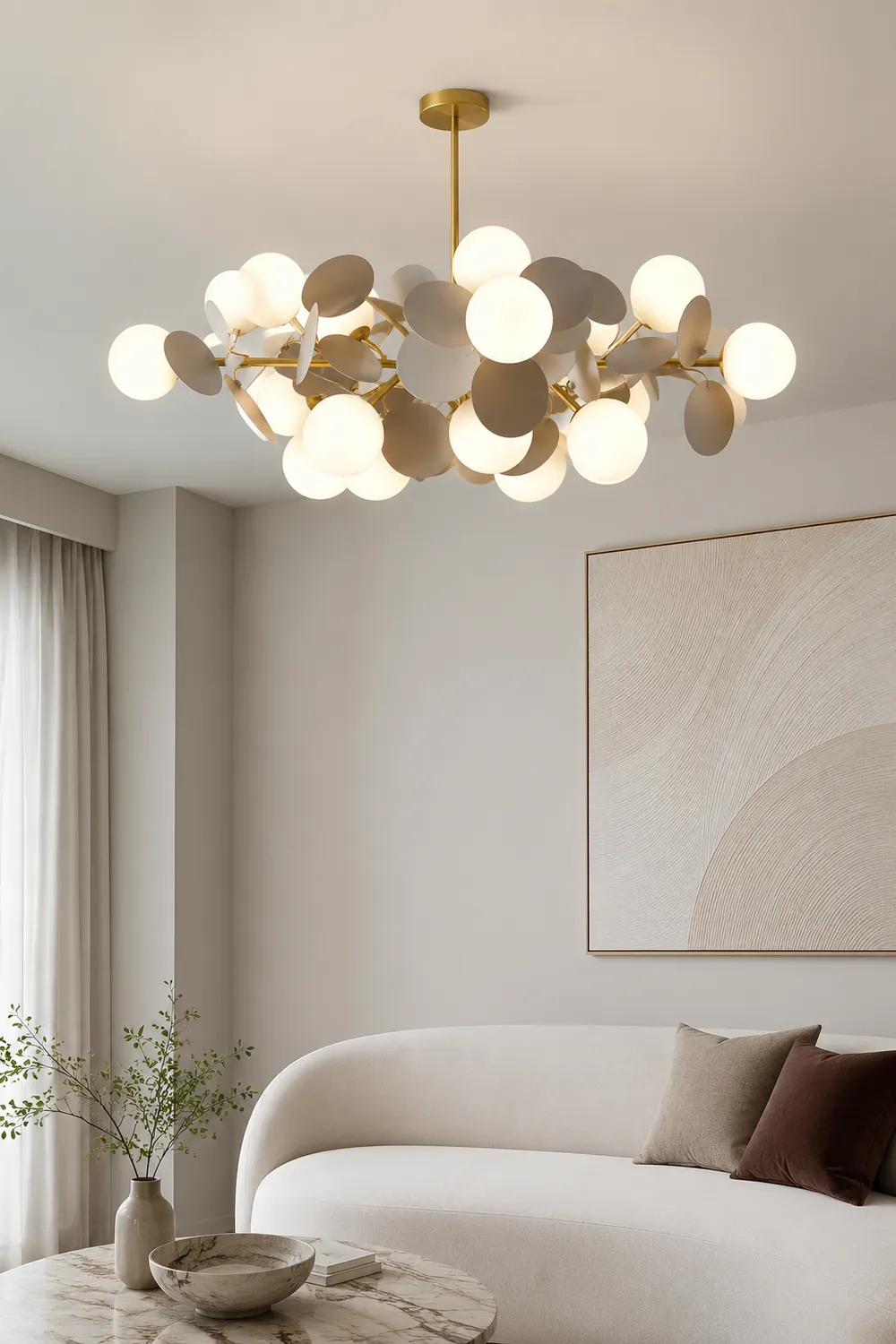 Off White Tree Chandelier - Lumpaz