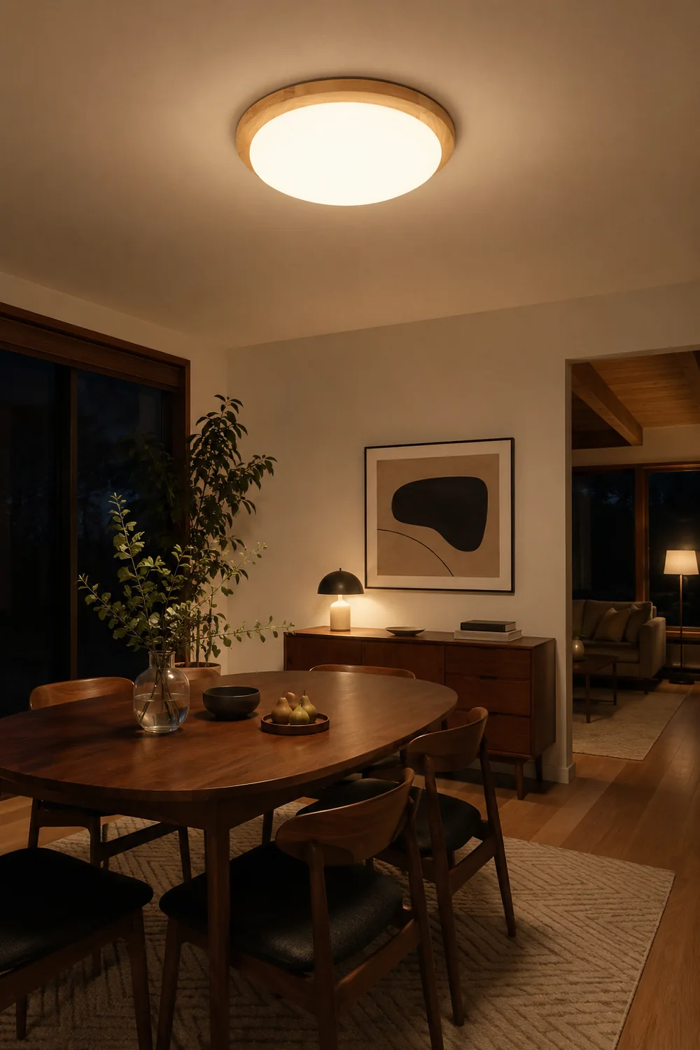 Drum Wood Ceiling Lamp - Lumpaz