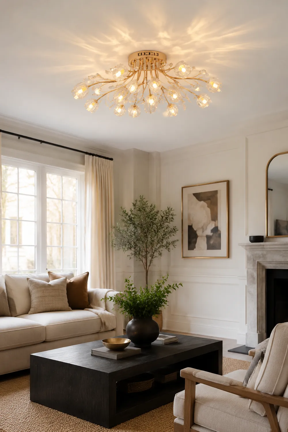 Crystal Flower Ceiling Light - Lumpaz