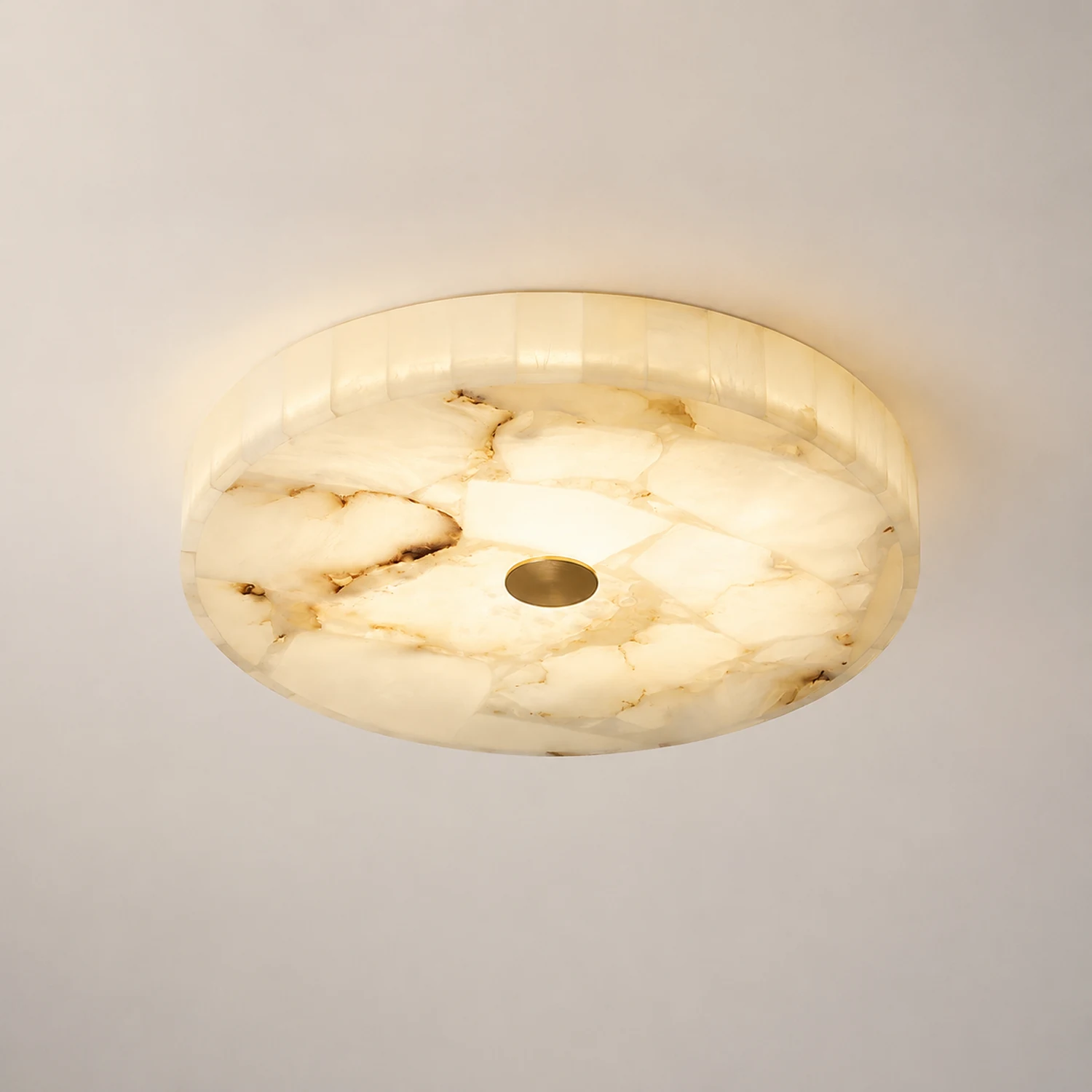 Round Alabaster Ceiling Lamp - Lumpaz