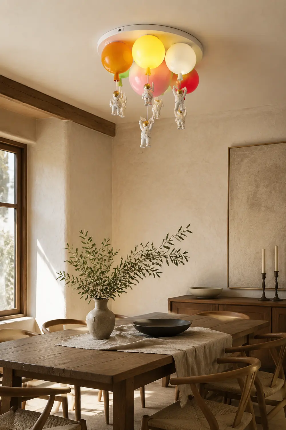 Astronaut Glossy Balloon Ceiling Lamp - Lumpaz
