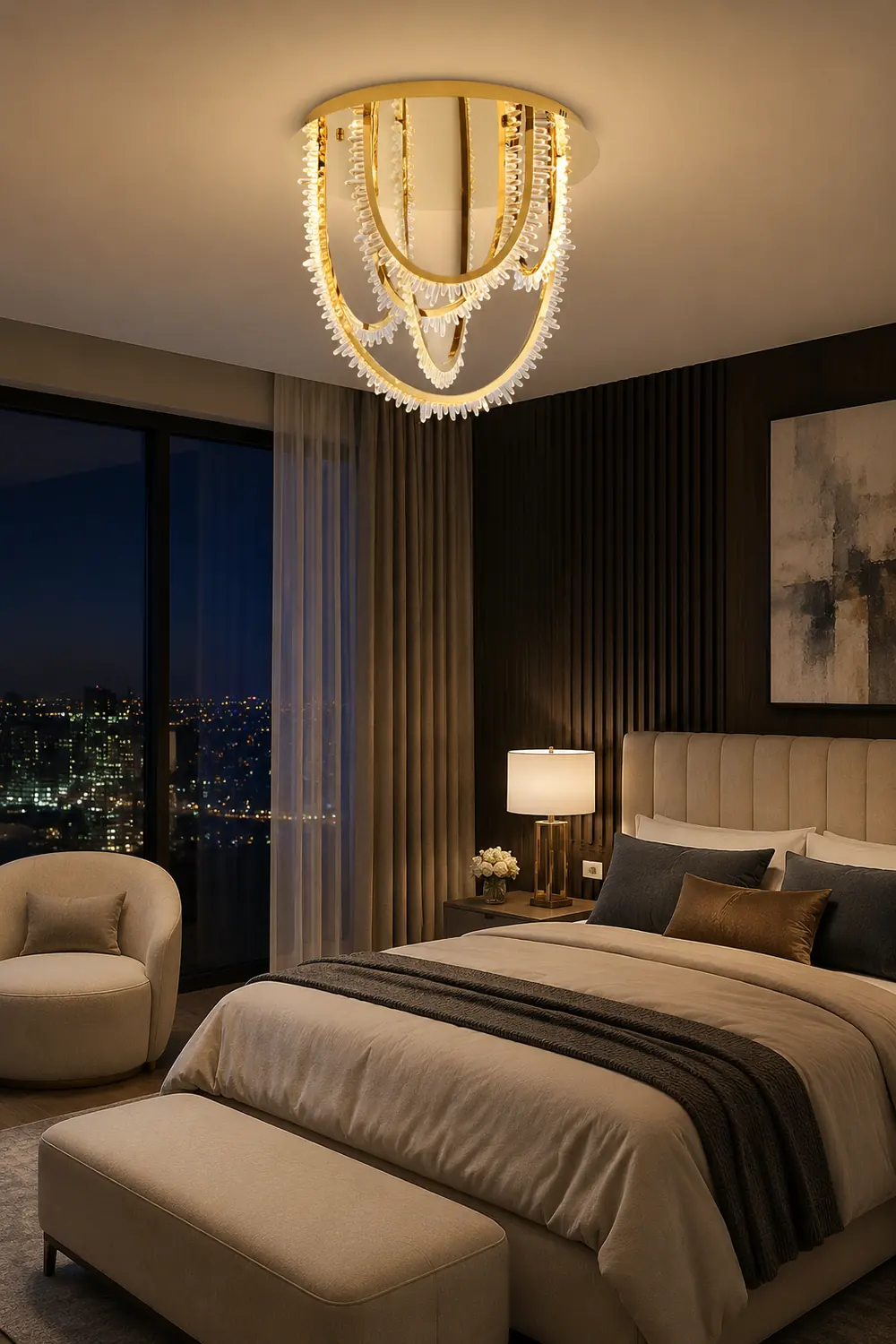 Crystal Corde Ceiling Light - Lumpaz