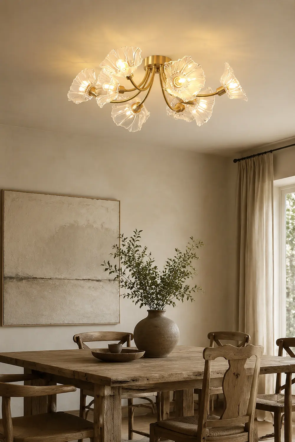 Kalin Flower Glass Ceiling Lamp - Lumpaz