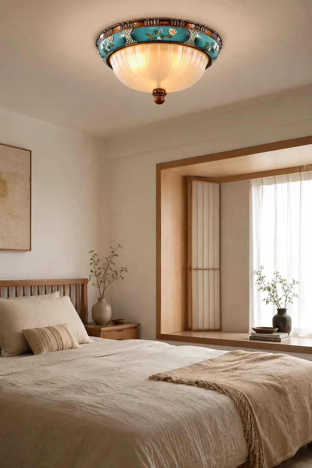 Retro Floral Resin Recessed Ceiling Light - Lumpaz