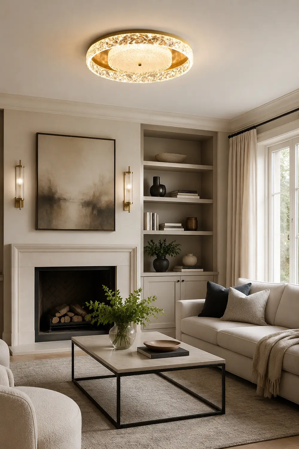 Crystal Embedded Ceiling lamp - Lumpaz
