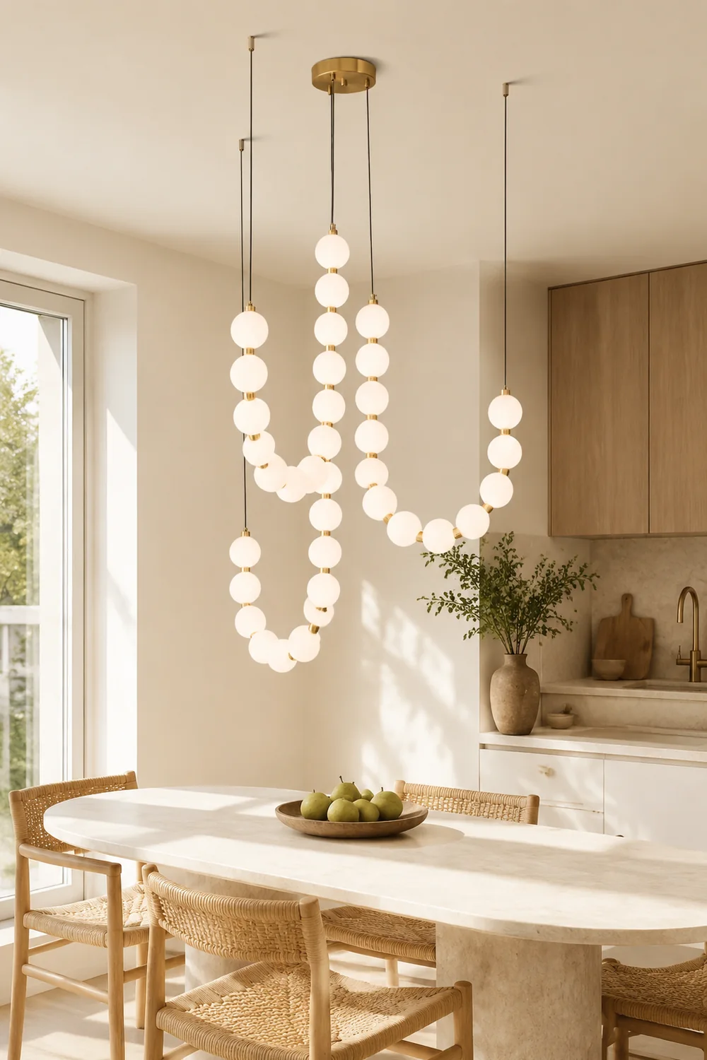 Acrylic Pearl Necklace Chandelier - Lumpaz