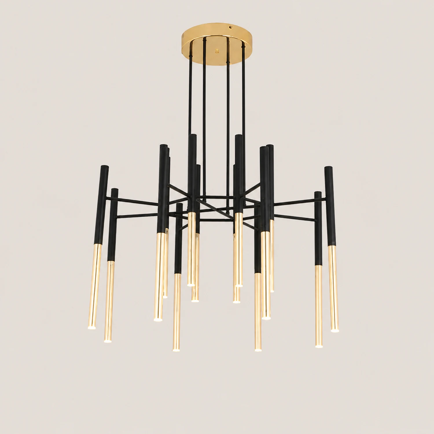 Metal Tubular Chandelier - Lumpaz