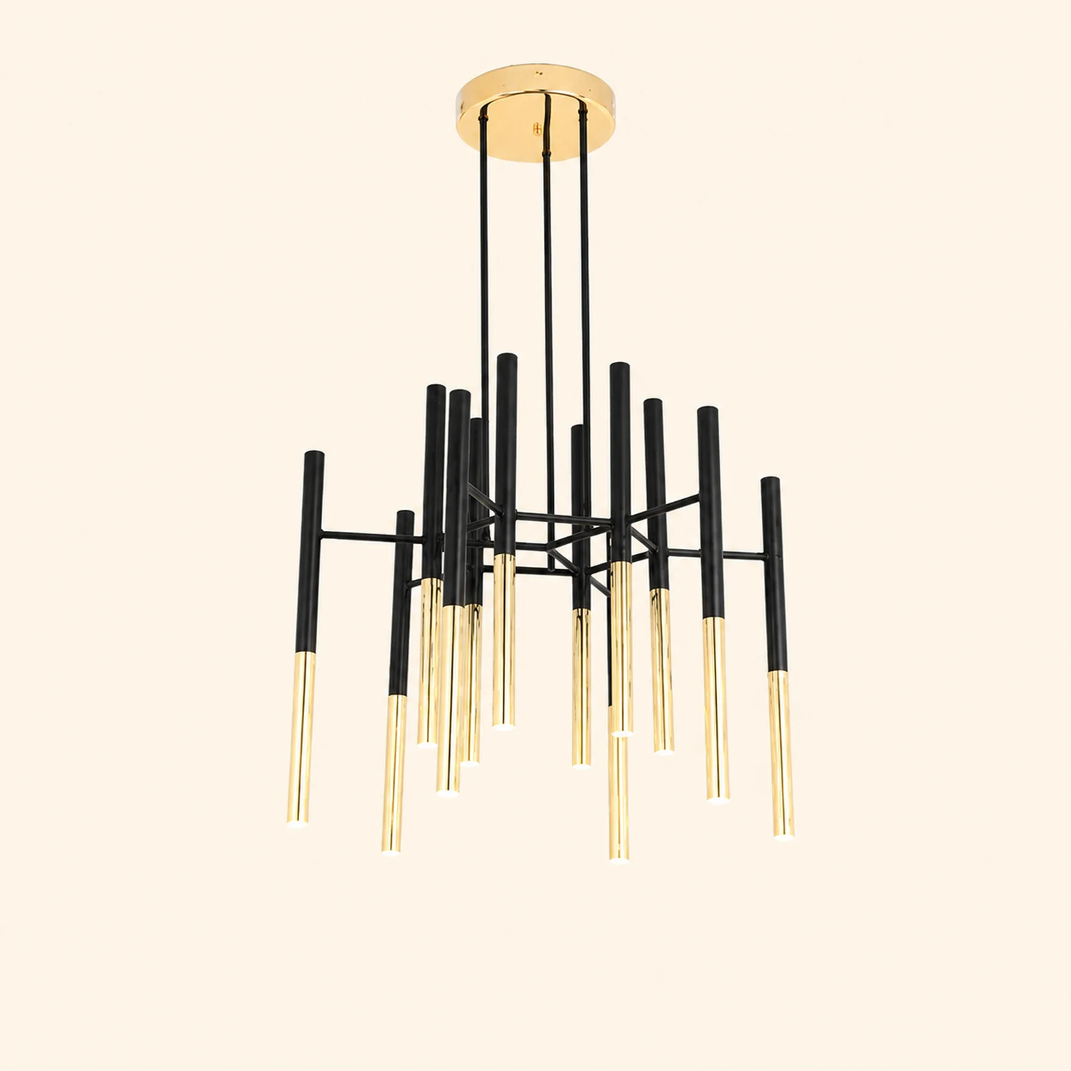 Metal Tubular Chandelier - Lumpaz