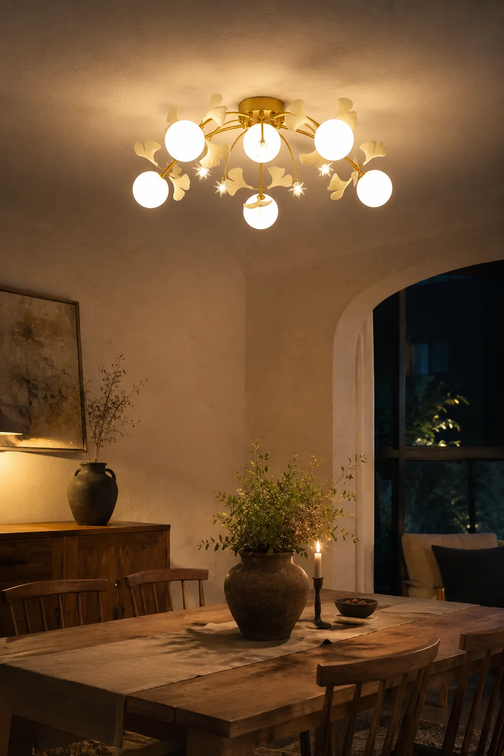 Ginkgo Glass Ceiling Lamp - Lumpaz