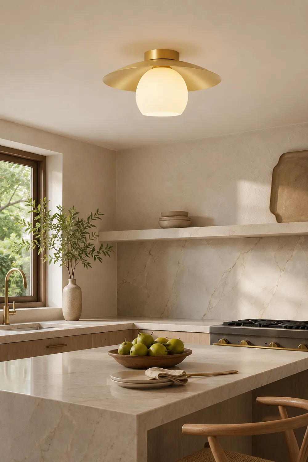 Brass Cap Ceiling Lamp - Lumpaz