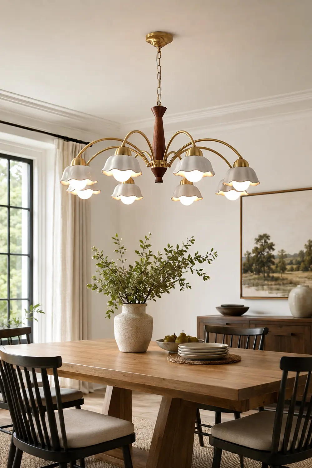 Swedish Modern Brass Chandelier - Lumpaz