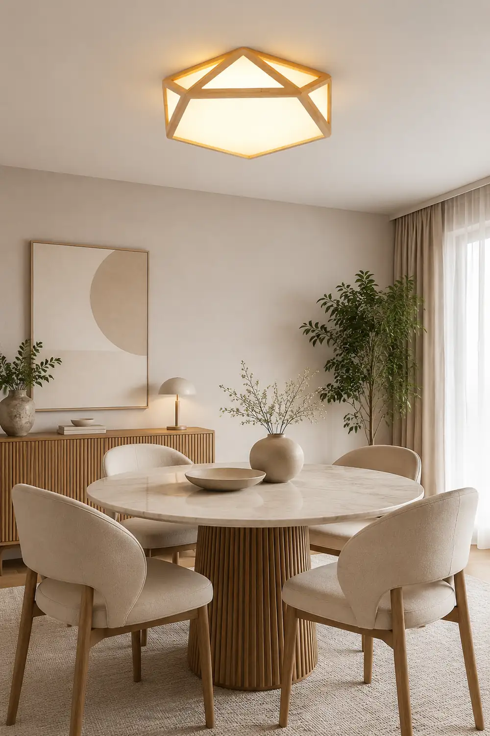 Diamond Wooden Ceiling Lamp - Lumpaz