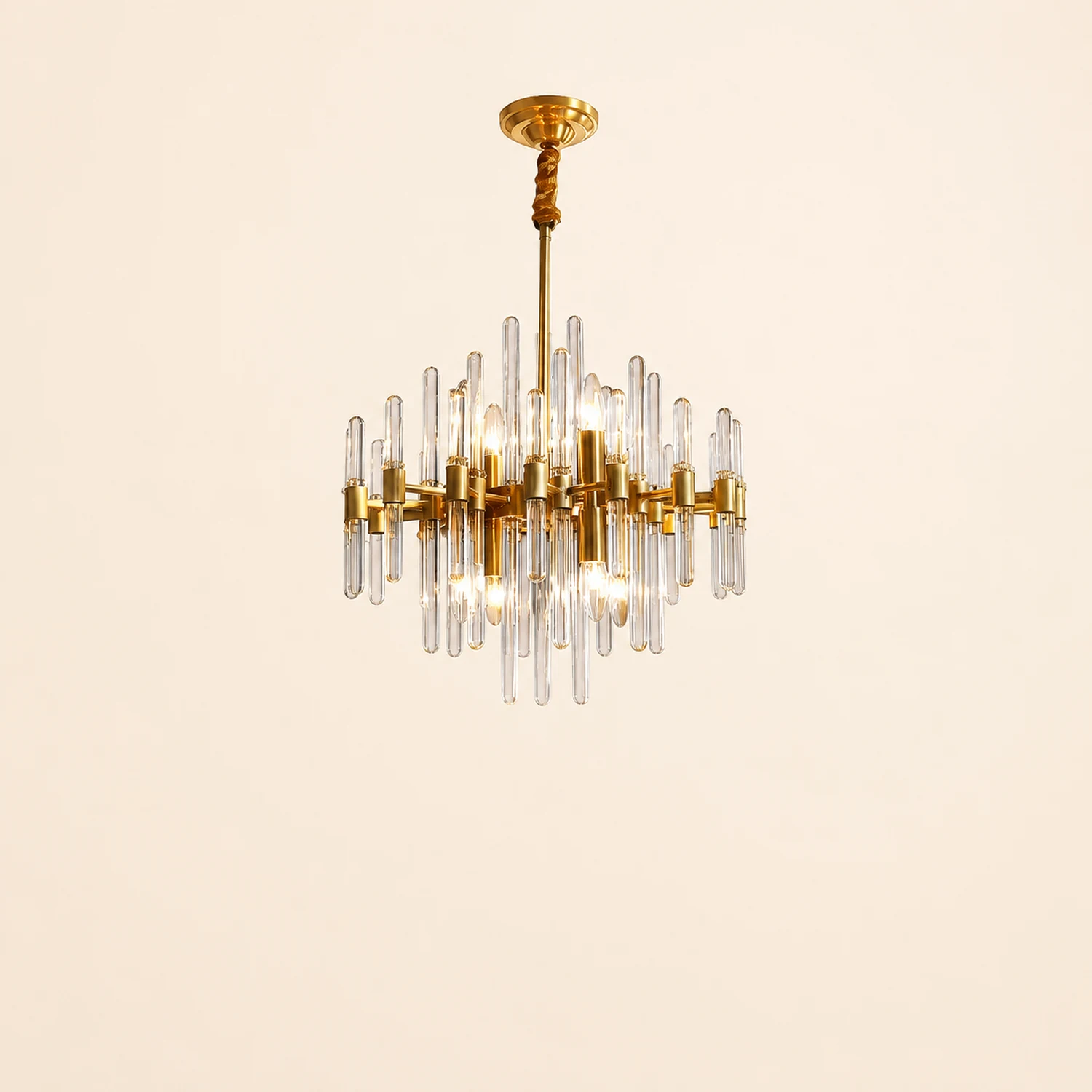 Vintage Antique Brass Chandelier - Lumpaz