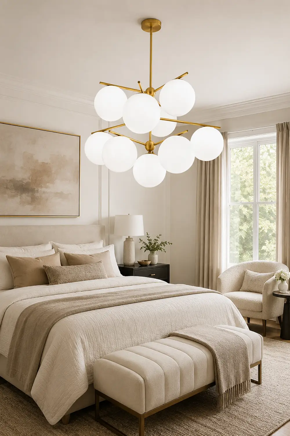 Sphere & Stem Chandelier - Lumpaz