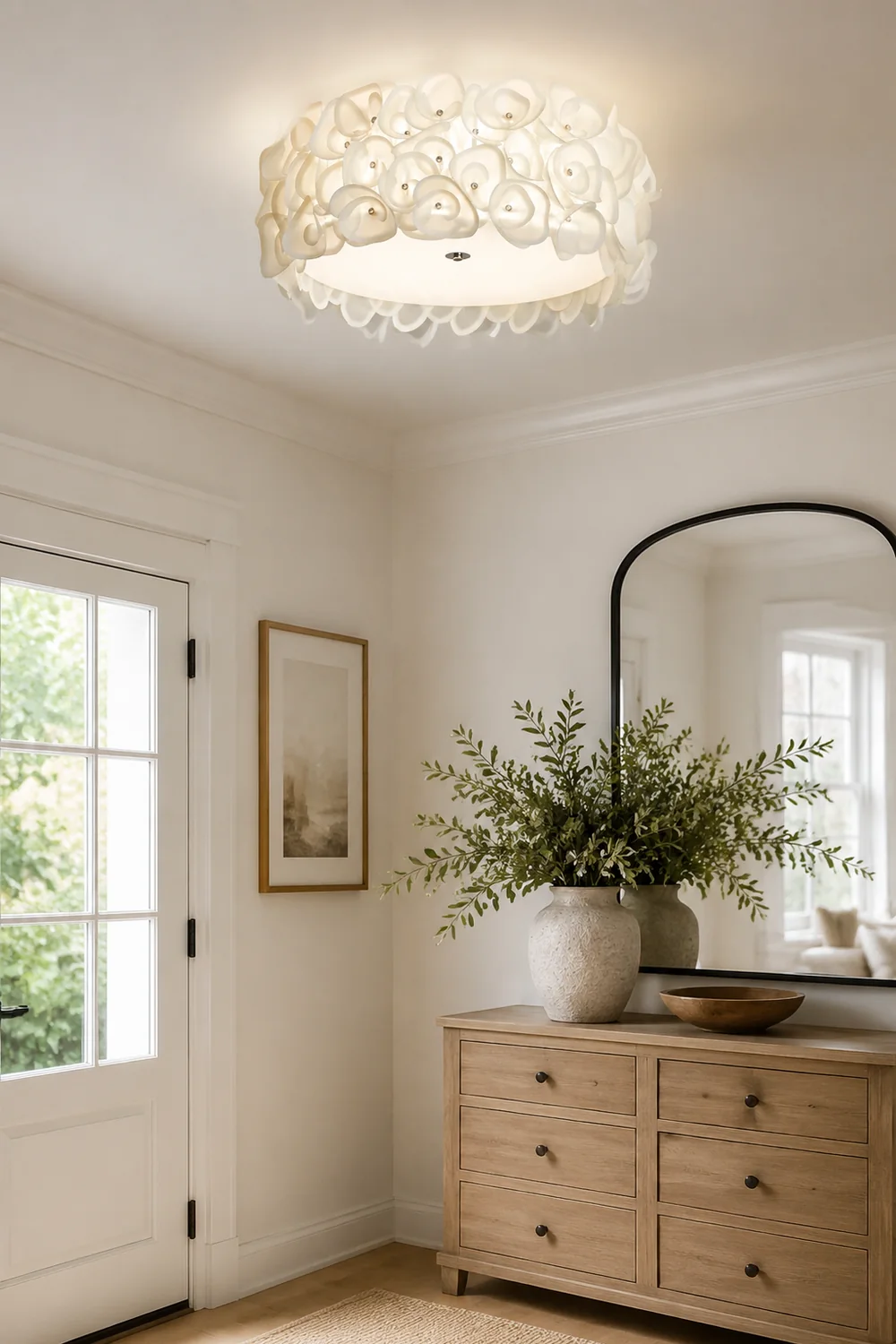 White Hydrangea Ceiling Lamp - Lumpaz