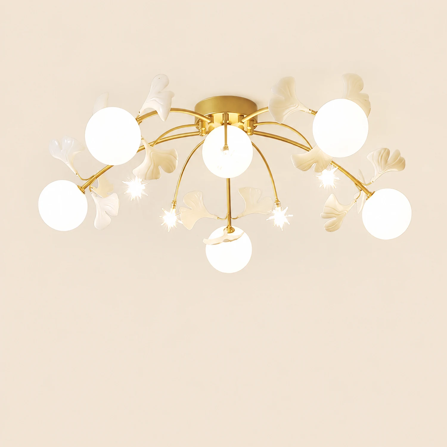 Ginkgo Glass Ceiling Lamp - Lumpaz