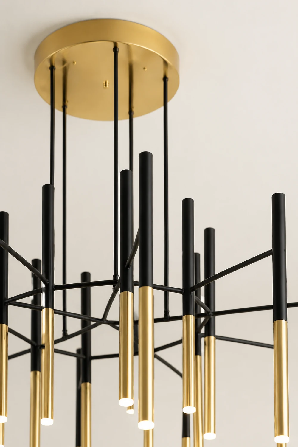 Metal Tubular Chandelier - Lumpaz