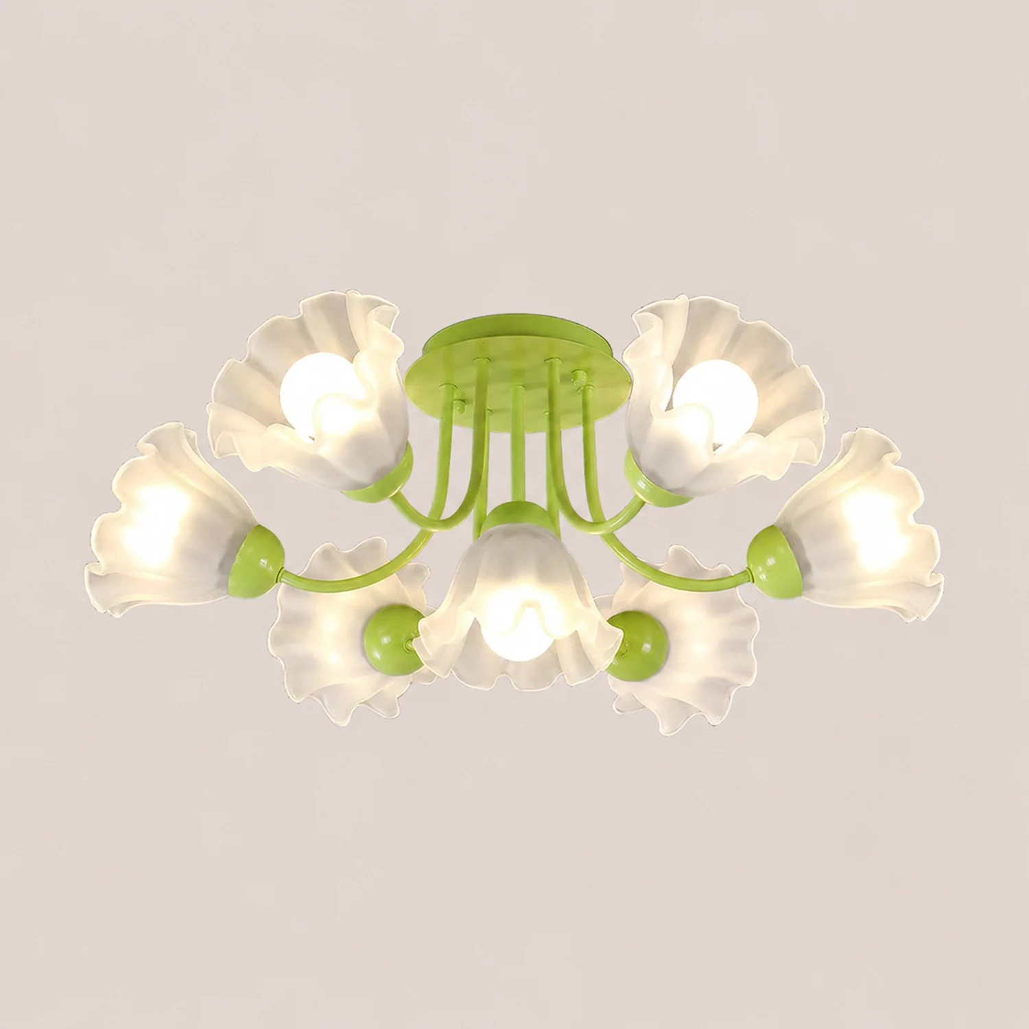 Floral Sculpted Ceiling Lamp - Lumpaz
