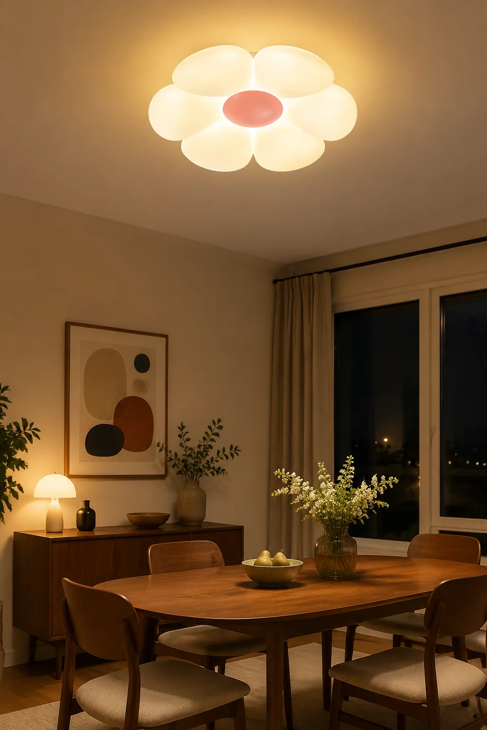 Six-leaf Flower Kids Room Ceiling Lamp - Lumpaz