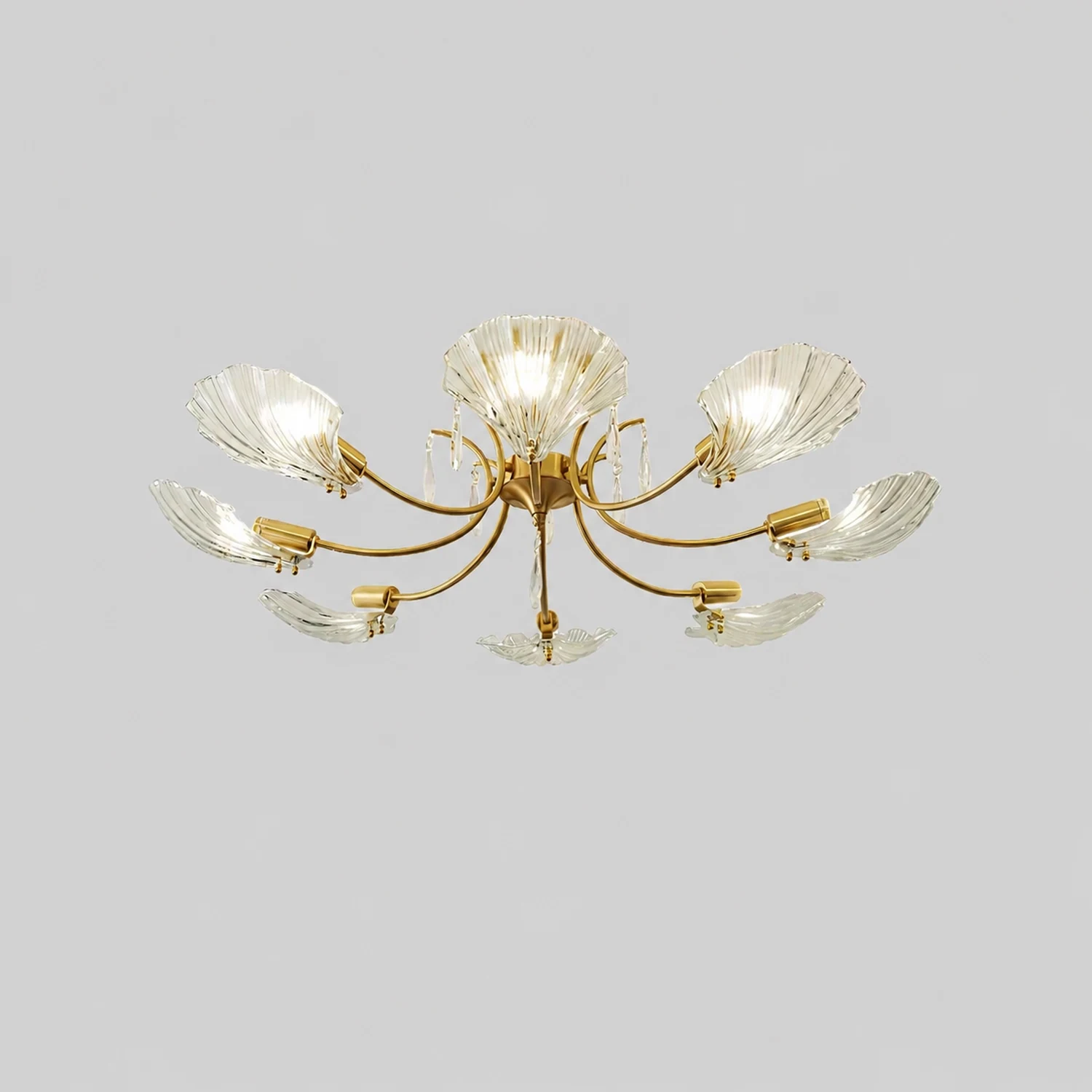 Shell Brass Ceiling Lamp - Lumpaz