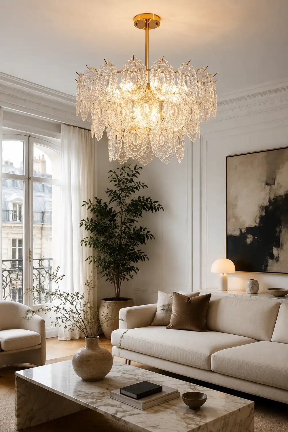 Wave Glass Chandelier - Lumpaz