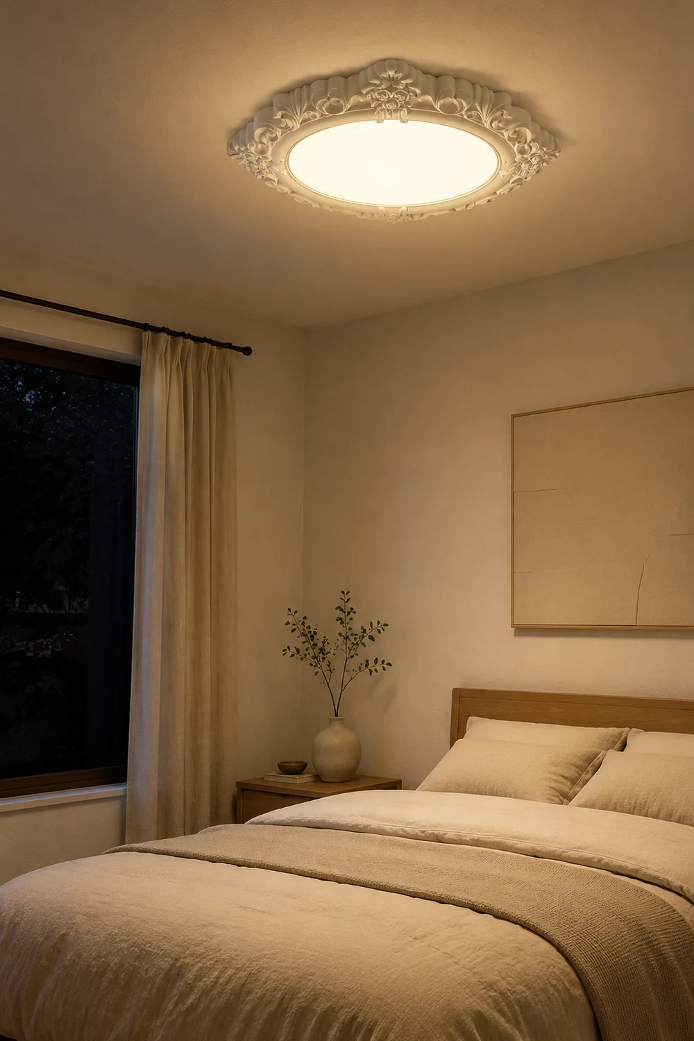 Sculpted Resin Ceiling Lamp - Lumpaz