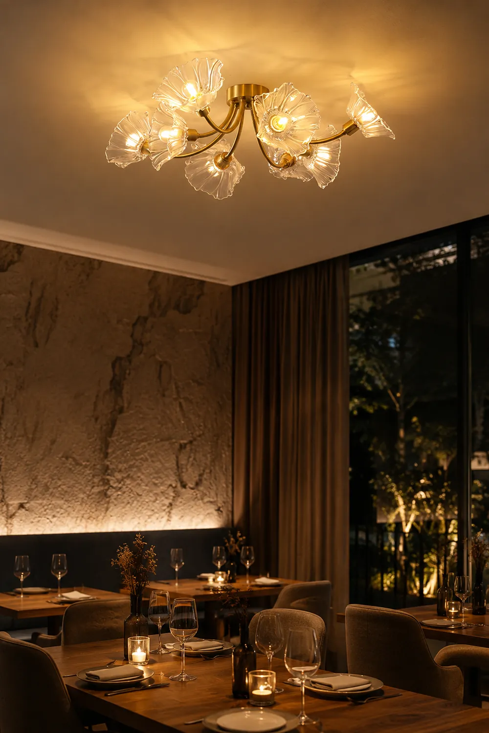 Kalin Flower Glass Ceiling Lamp - Lumpaz