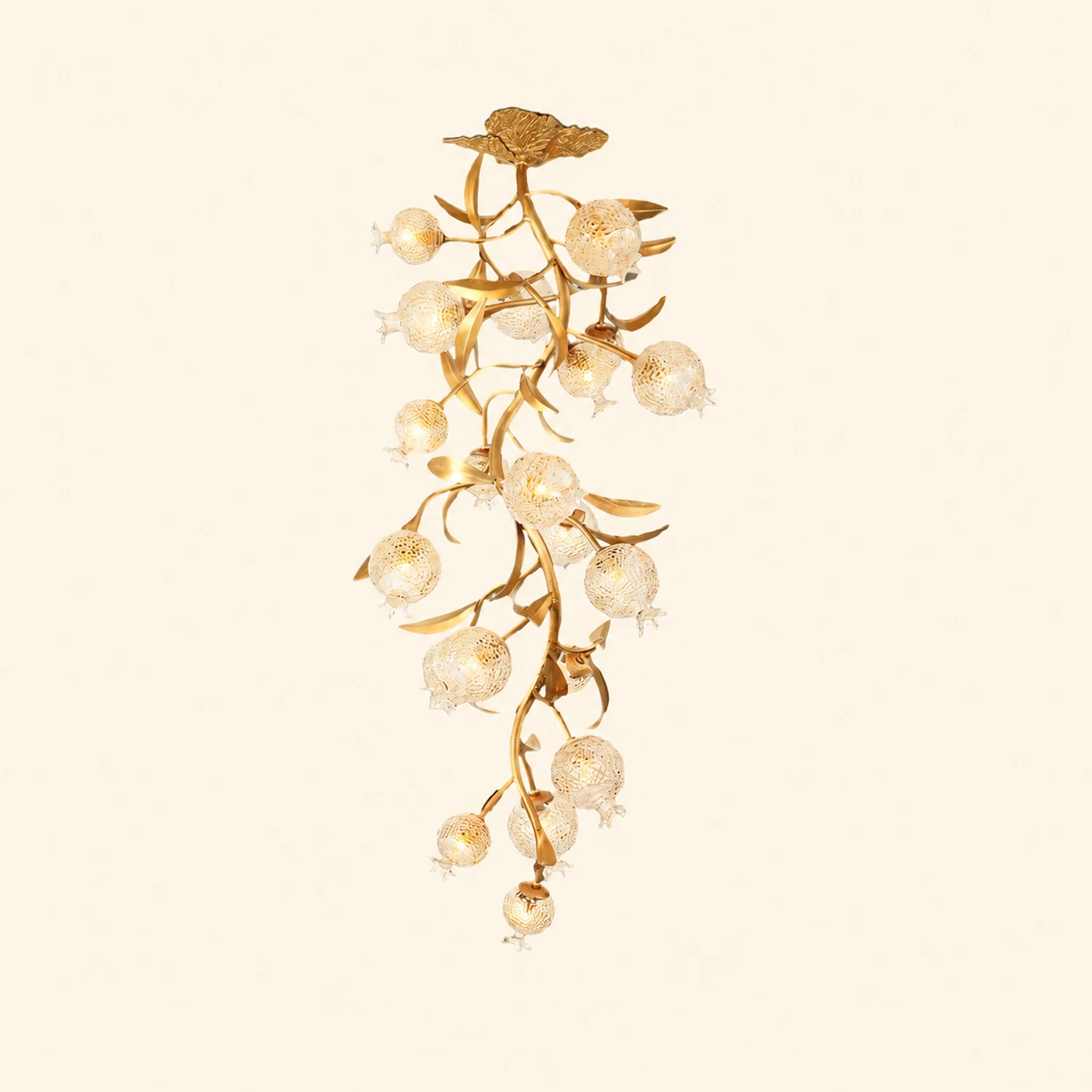 Pomegranate Brass Ceiling Lamp - Lumpaz