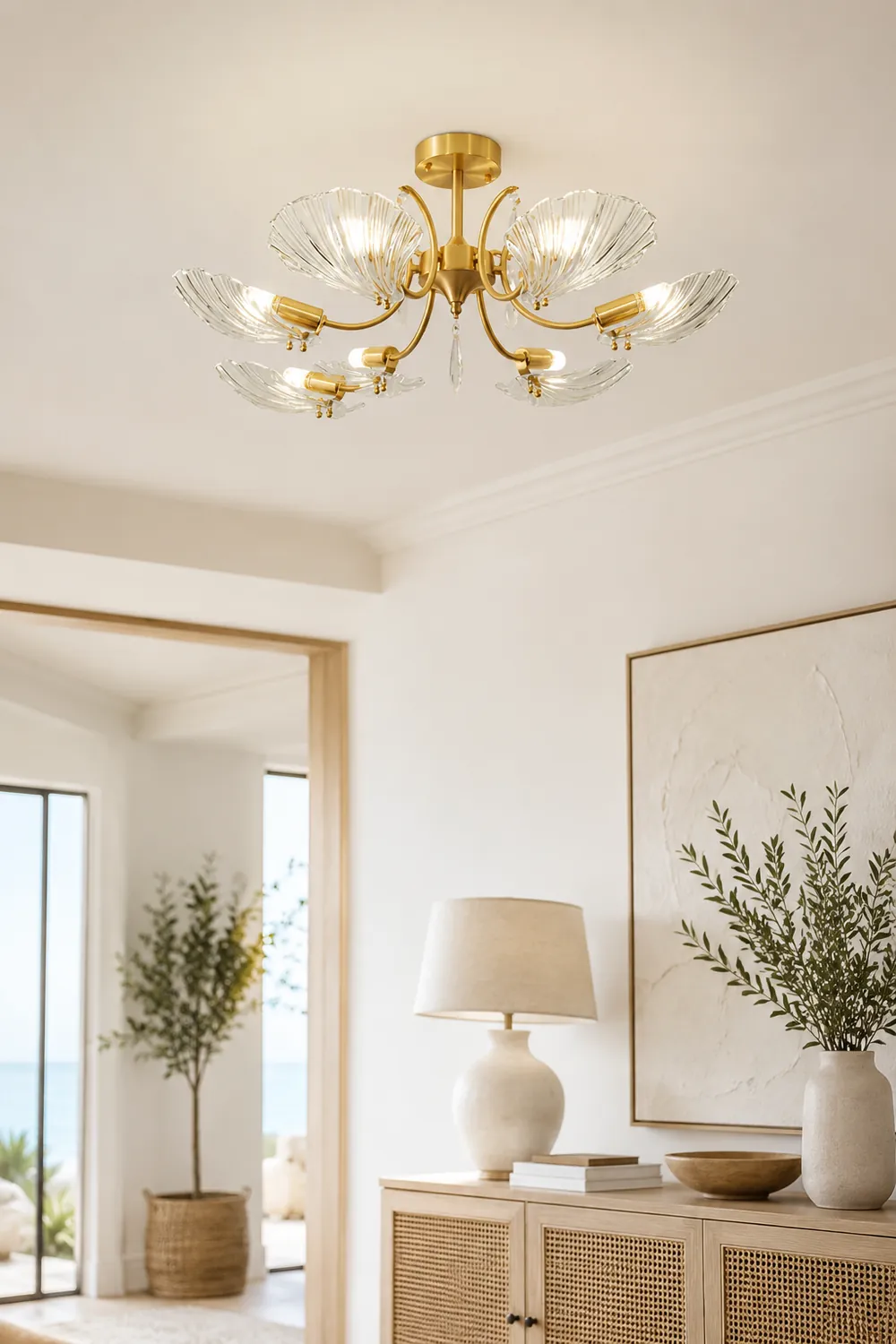 Shell Brass Ceiling Lamp - Lumpaz