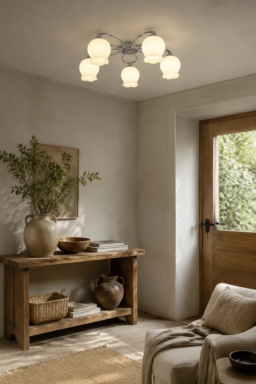Floral Glass Ceiling Lamp - Lumpaz