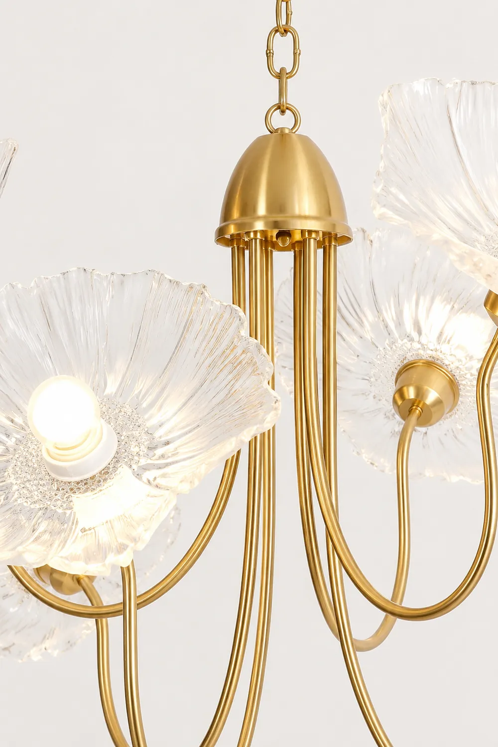 Lotus Leaf Glass Chandelier - Lumpaz
