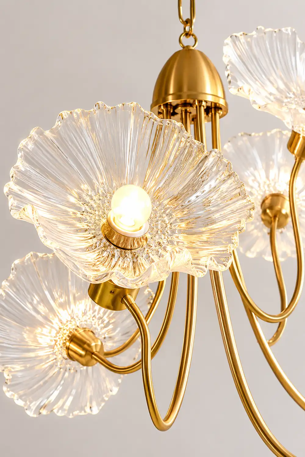 Lotus Leaf Glass Chandelier - Lumpaz