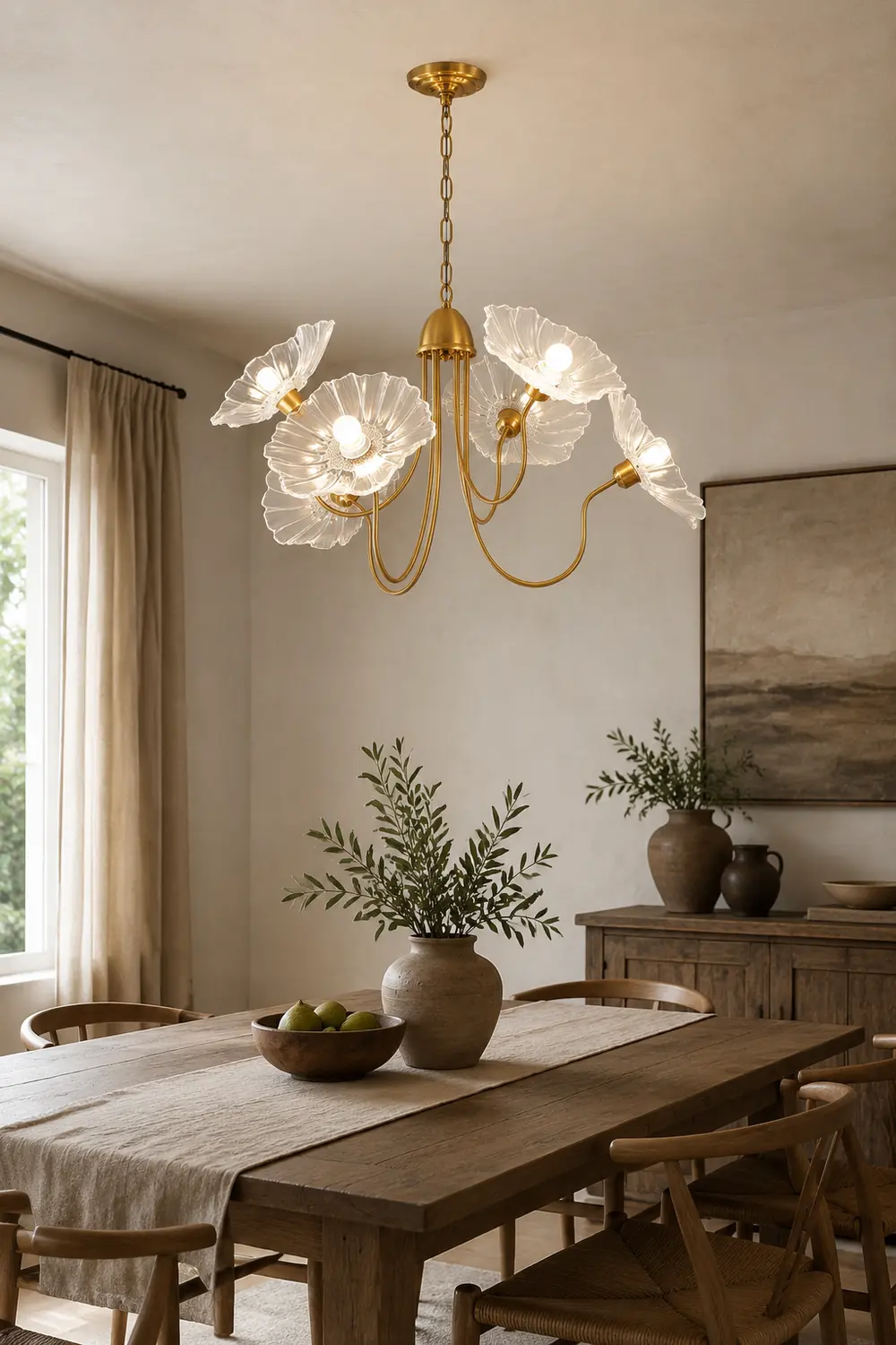 Lotus Leaf Glass Chandelier - Lumpaz