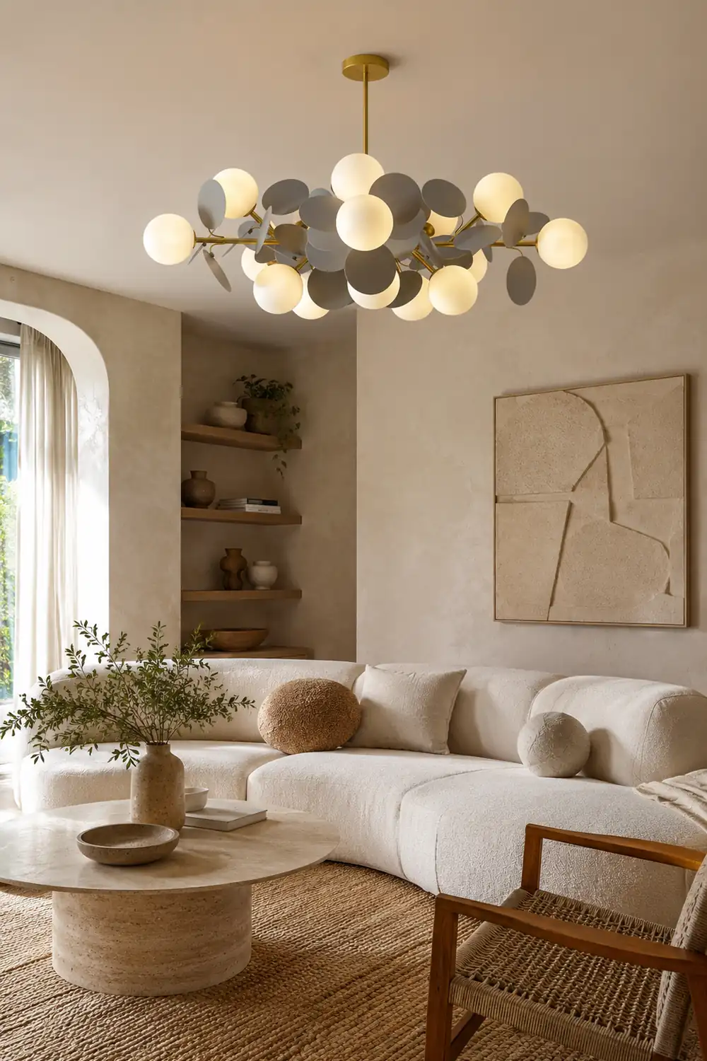 Off White Tree Chandelier - Lumpaz