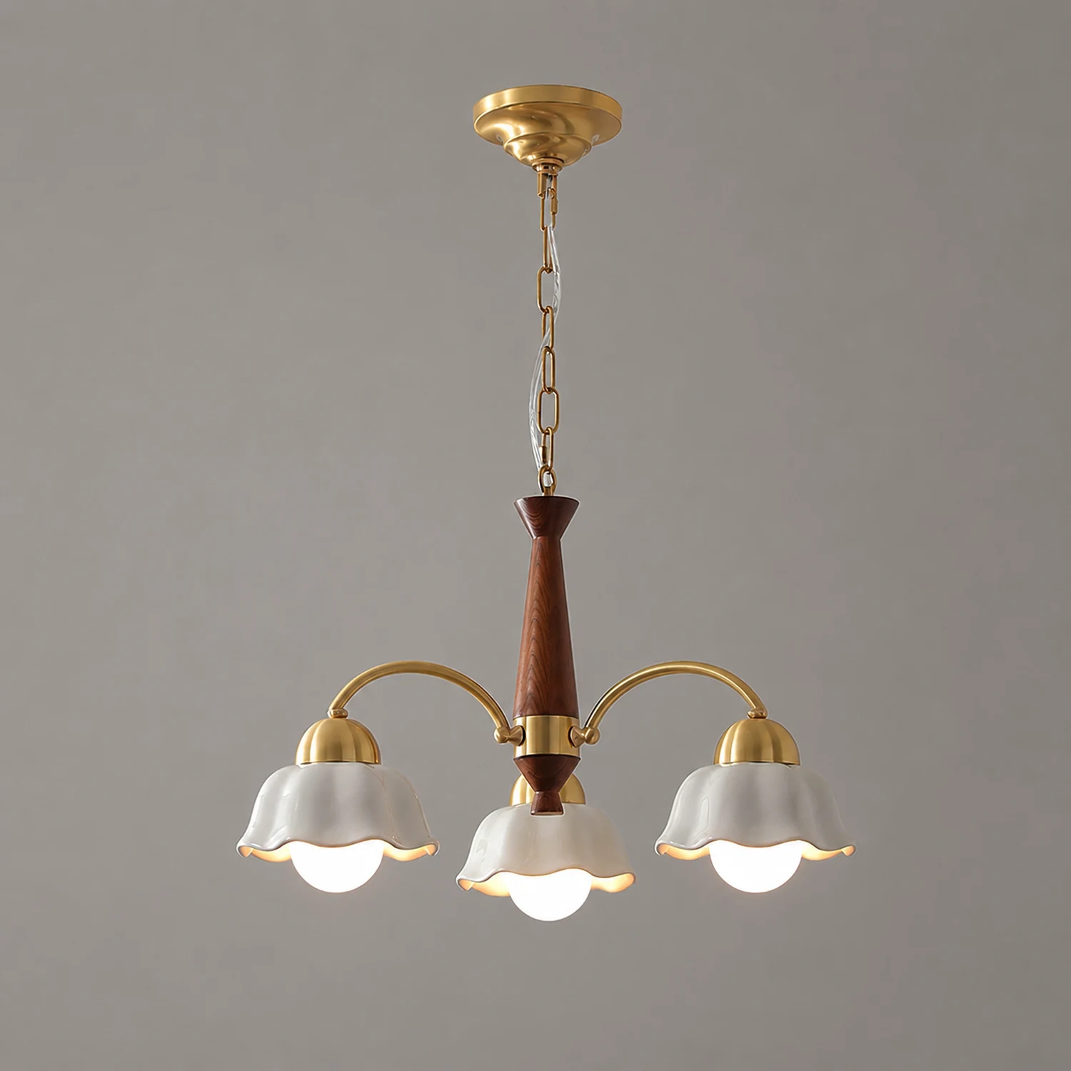 Swedish Modern Brass Chandelier - Lumpaz