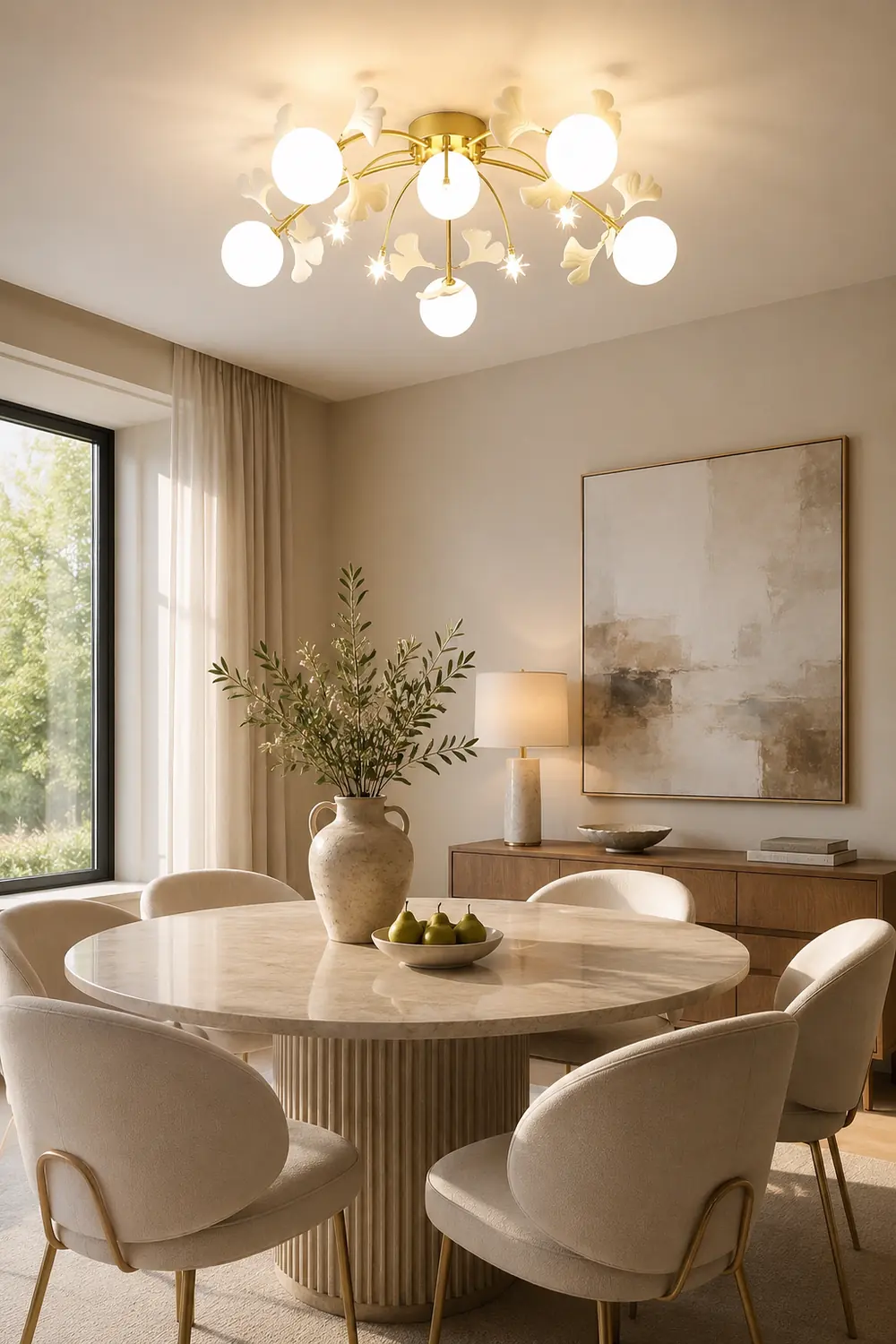 Ginkgo Glass Ceiling Lamp - Lumpaz