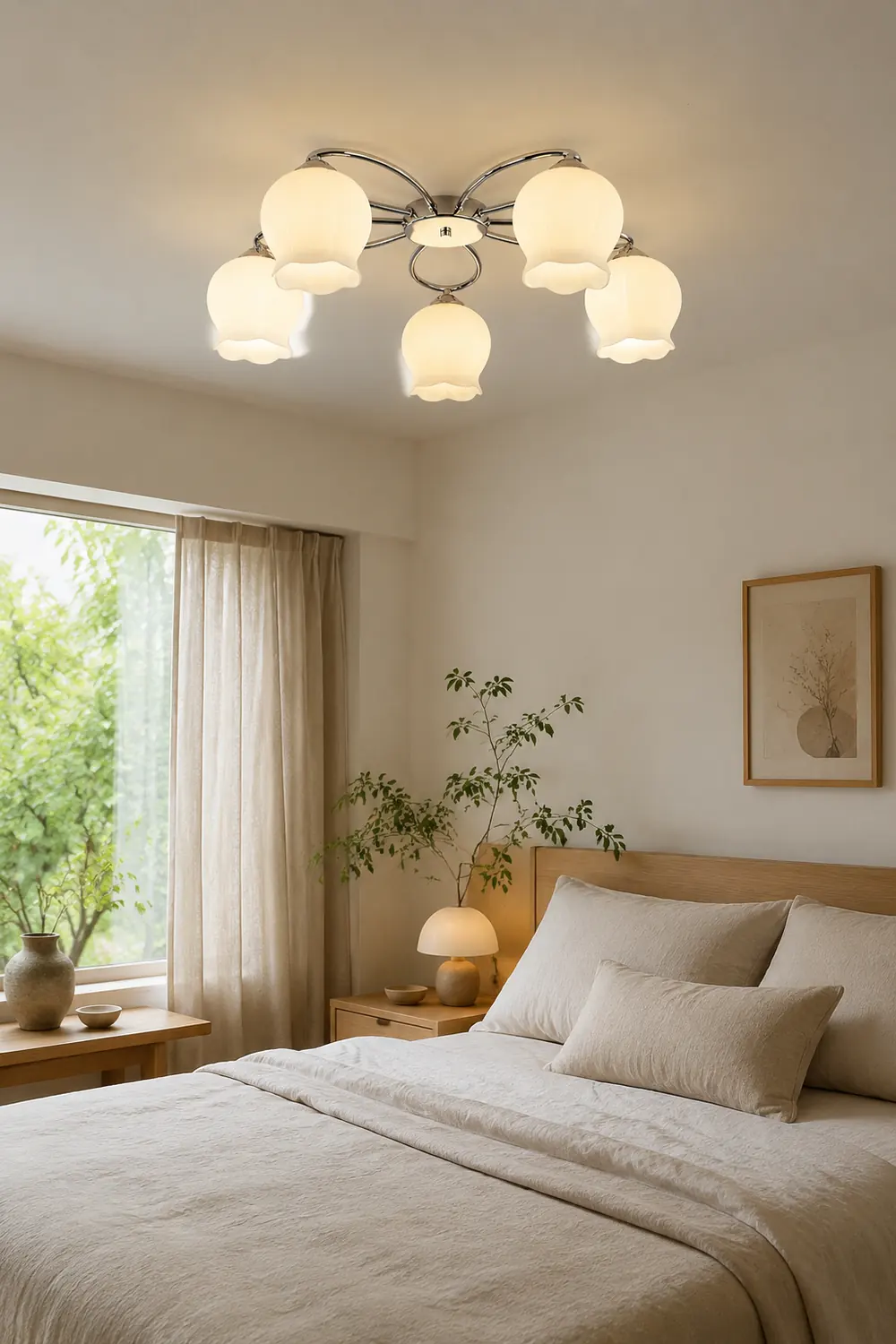 Floral Glass Ceiling Lamp - Lumpaz
