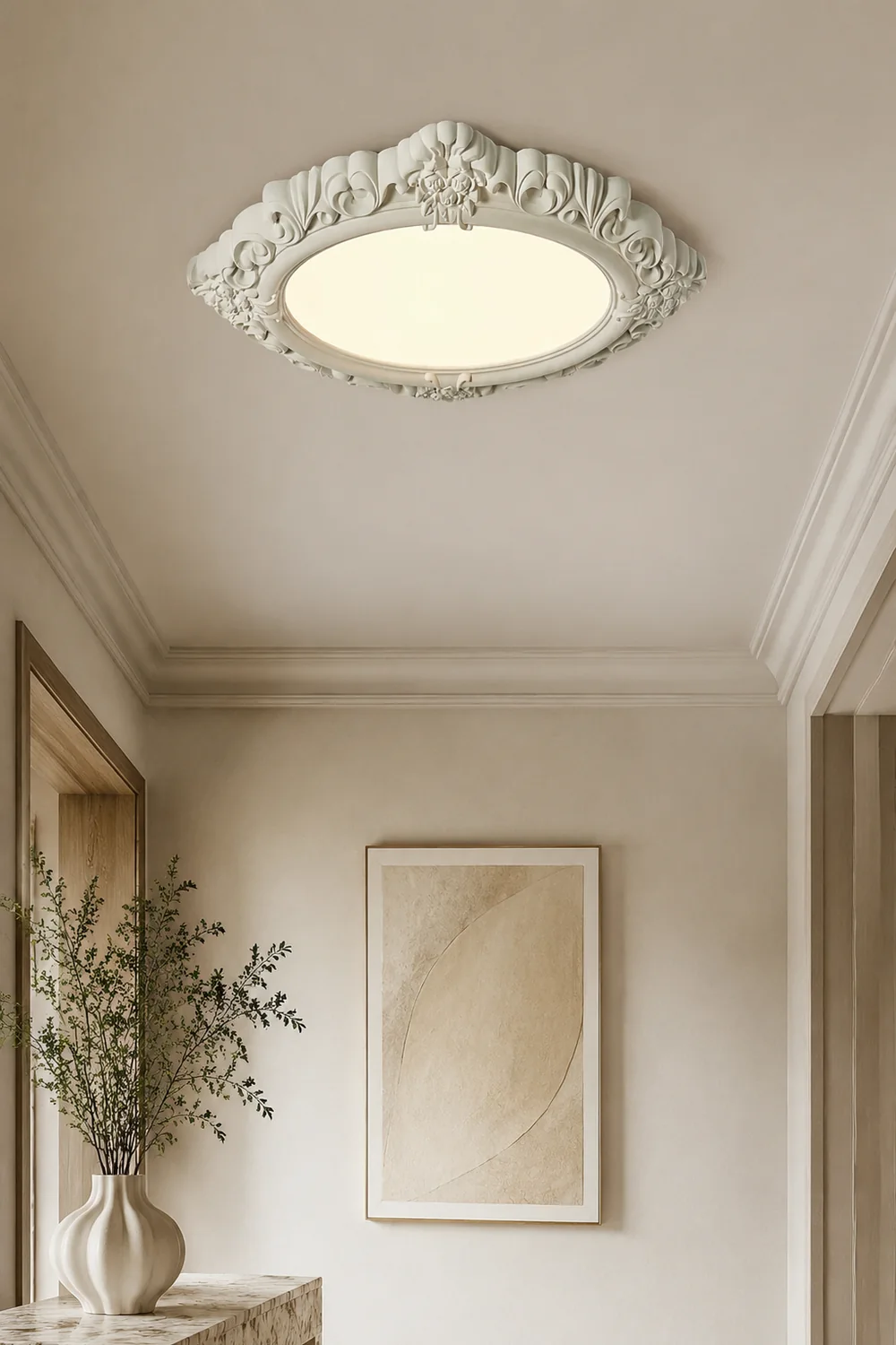 Sculpted Resin Ceiling Lamp - Lumpaz