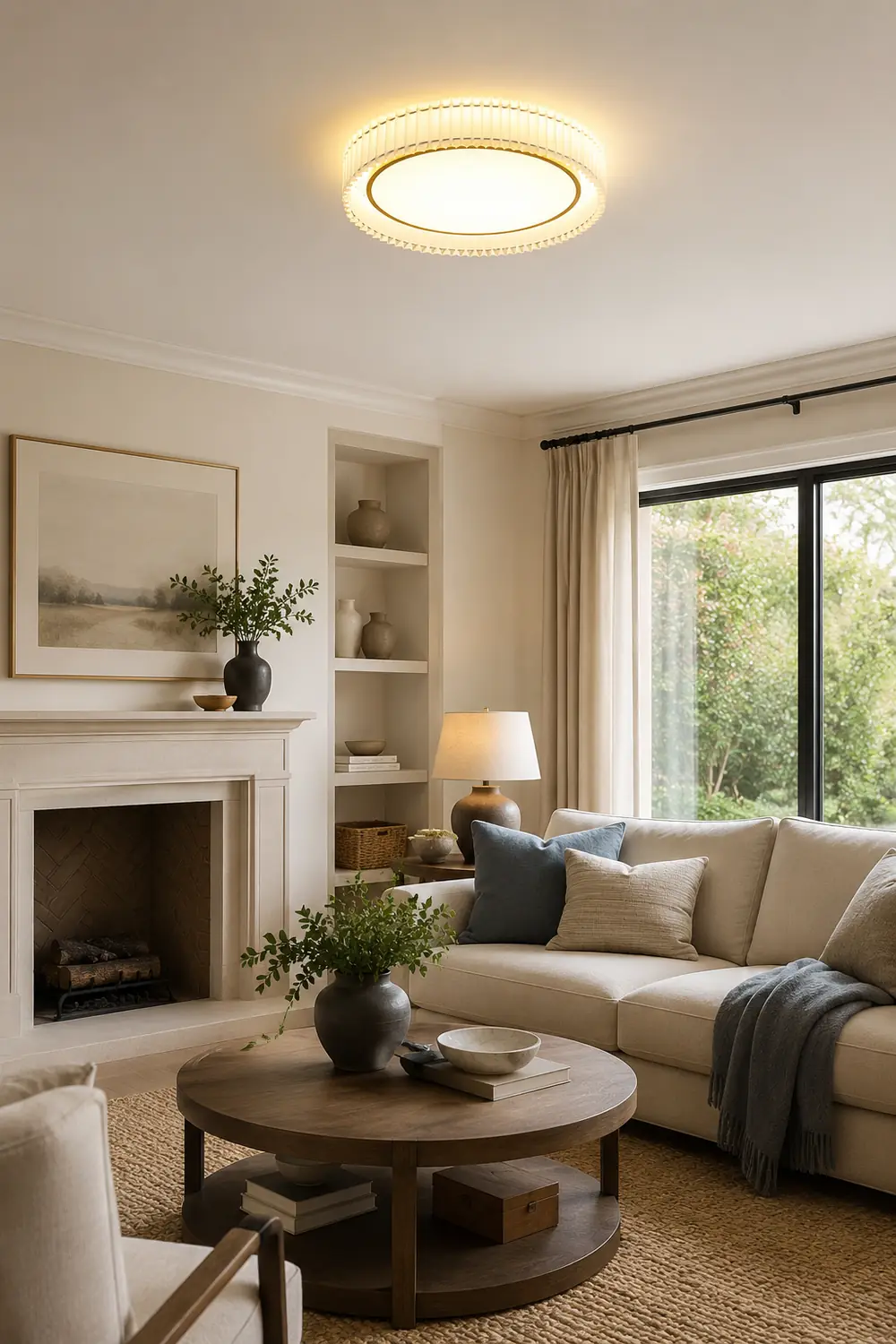 Round Pleated Ceiling Lamp - Lumpaz