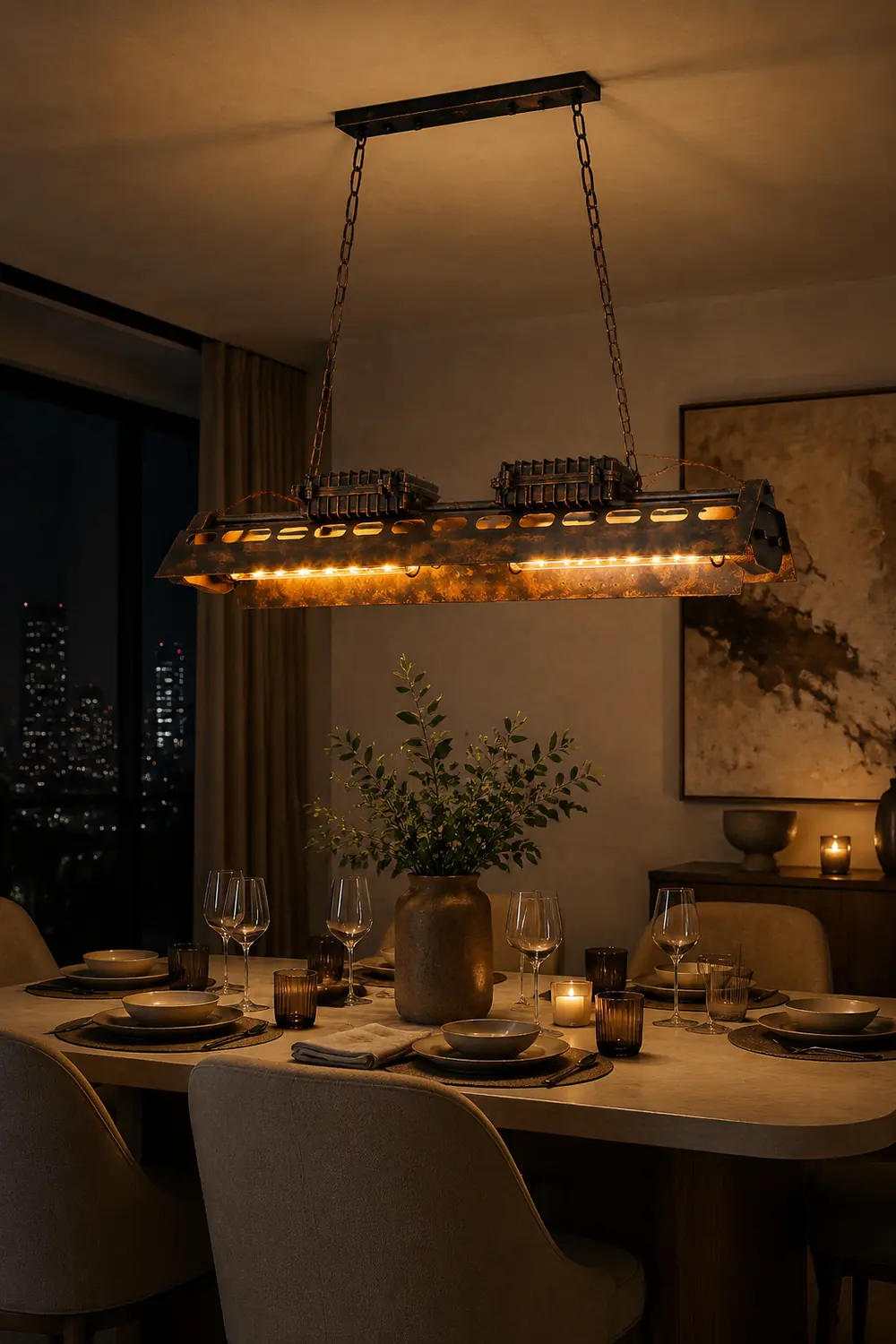 Industrial Steampunk Chandelier - Lumpaz