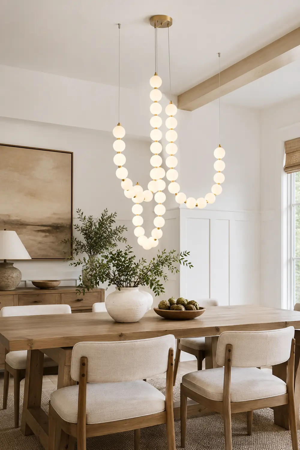 Acrylic Pearl Necklace Chandelier - Lumpaz
