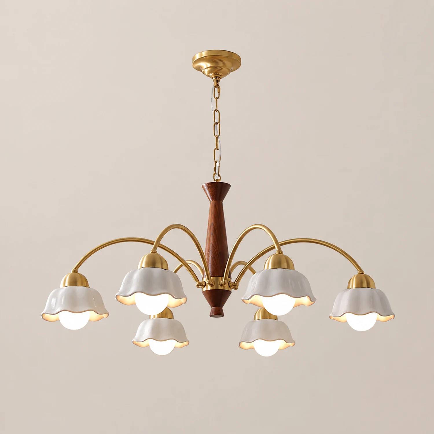 Swedish Modern Brass Chandelier - Lumpaz