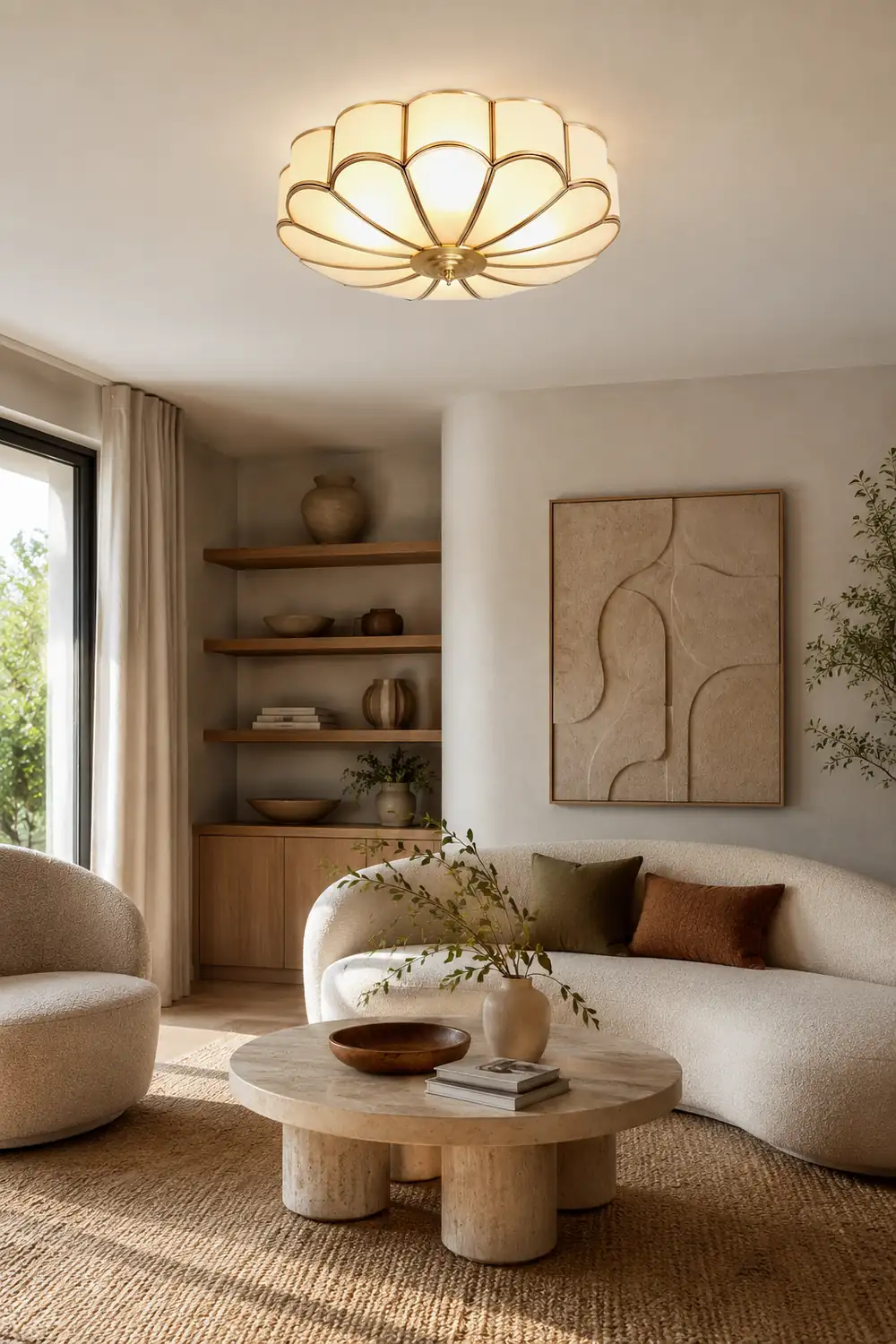Flower Shape Glass Recessed Ceiling Light - Lumpaz