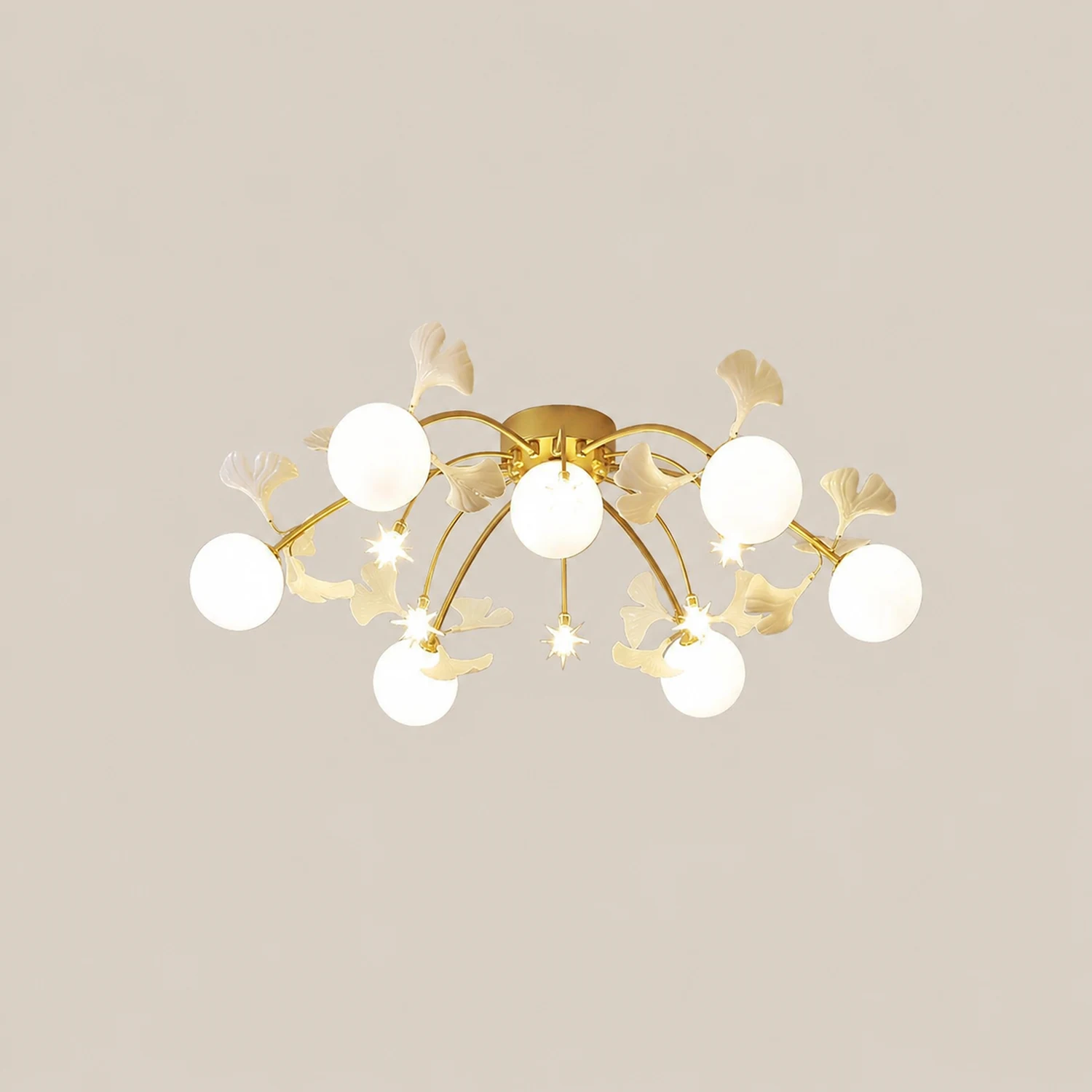 Ginkgo Glass Ceiling Lamp - Lumpaz