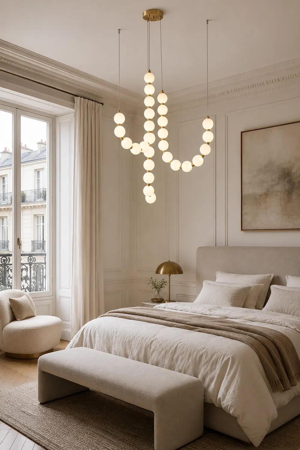 Acrylic Pearl Necklace Chandelier - Lumpaz