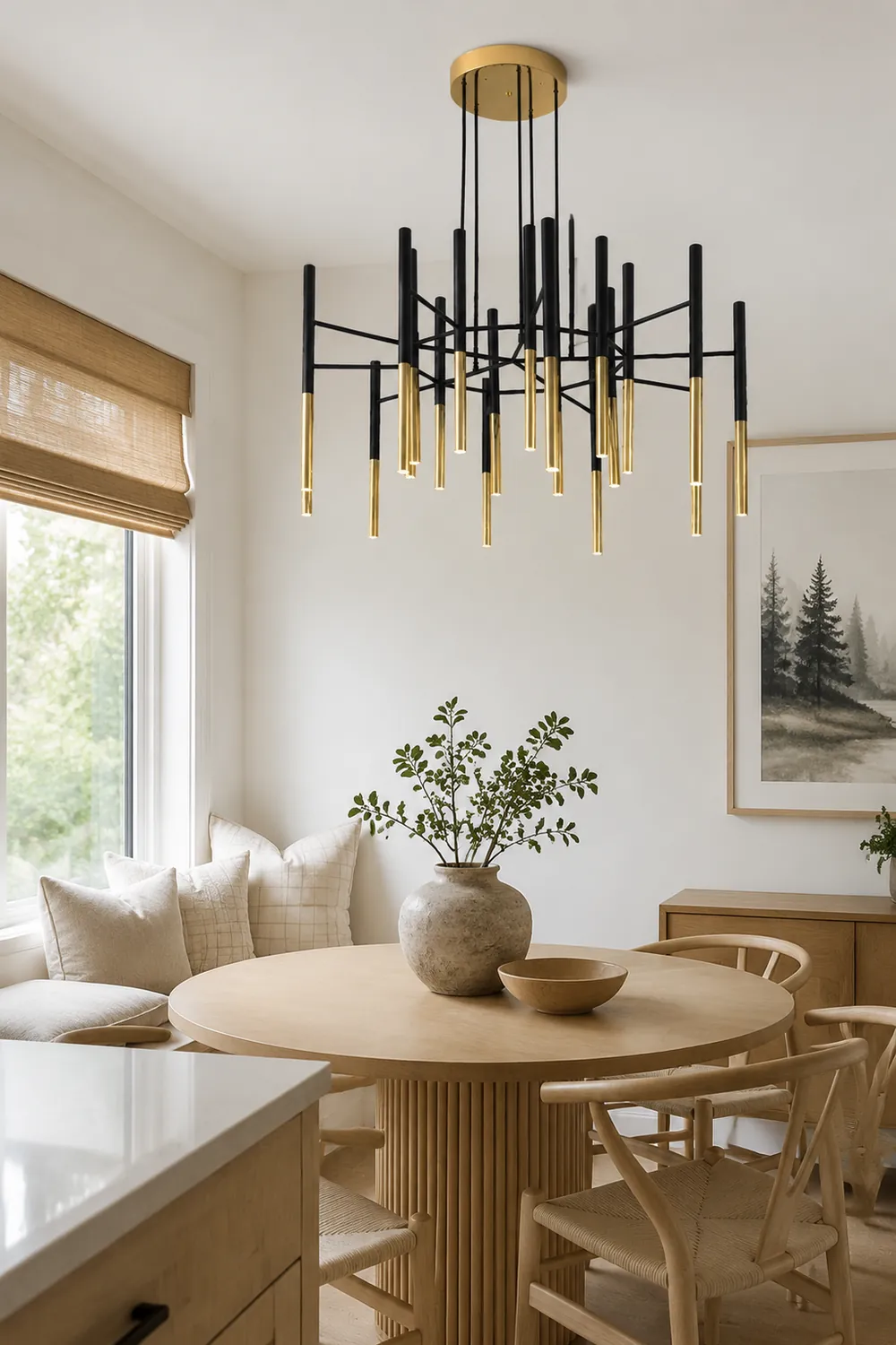 Metal Tubular Chandelier - Lumpaz