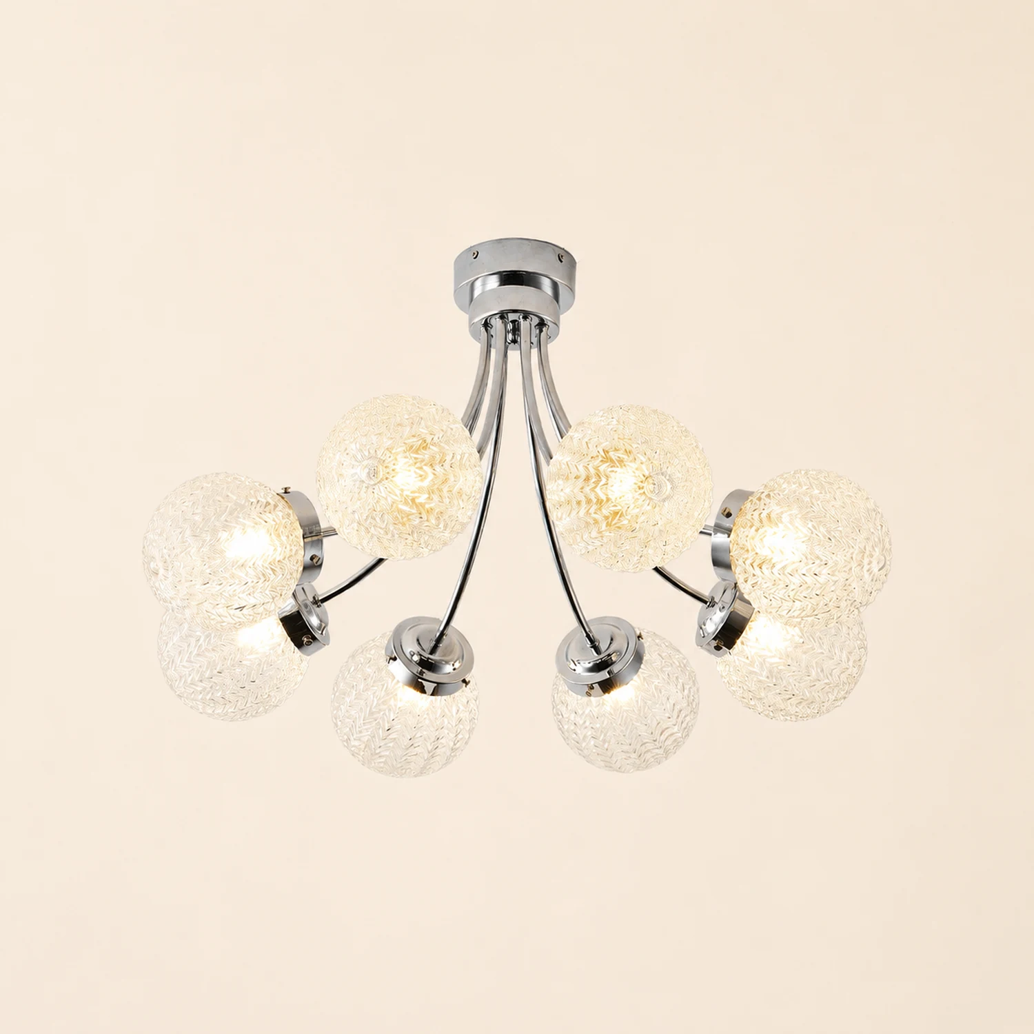 Carved Glass Ceiling Lamp - Lumpaz