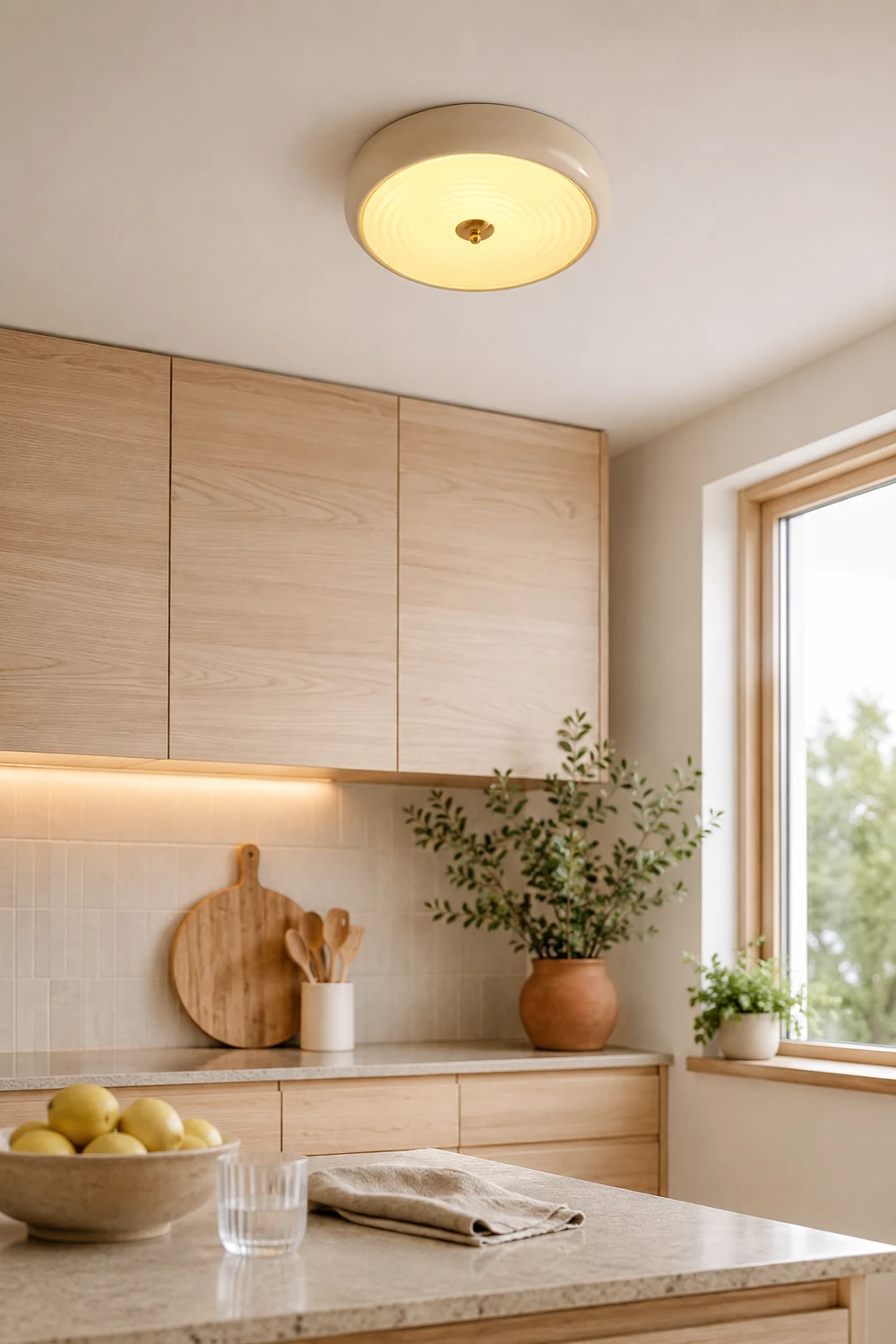 Ripple Cream Ceiling Lamp - Lumpaz