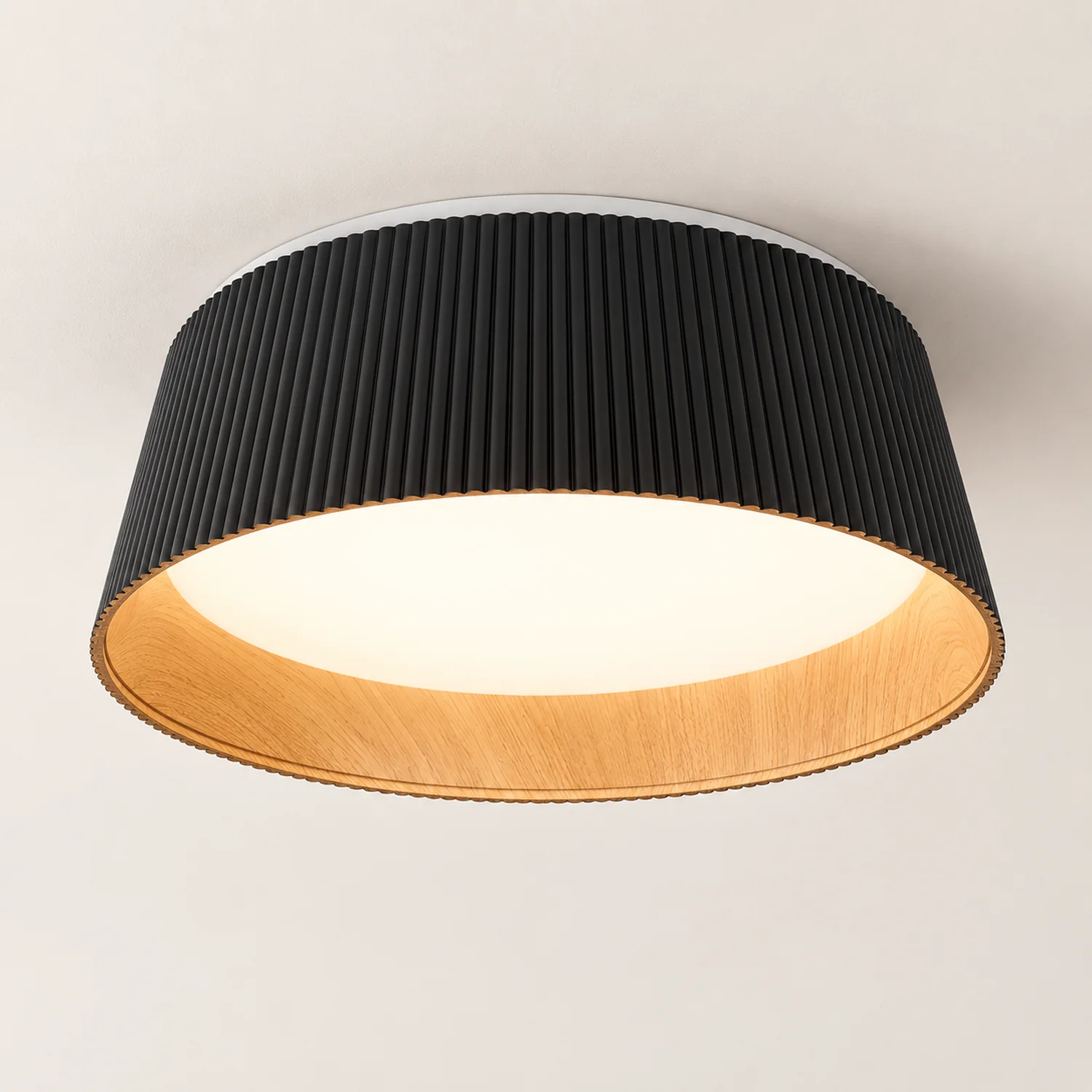 Modern Ribbed Ceiling Light - Lumpaz